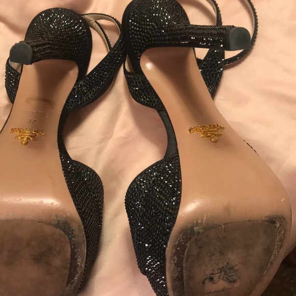 Prada black high heel with ankle strap - Picture 4 of 5